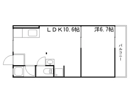 &STAGE(1LDK/1階)の間取り写真
