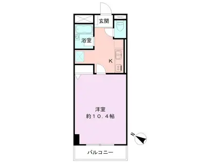 T&K花園(1K/6階)の間取り写真