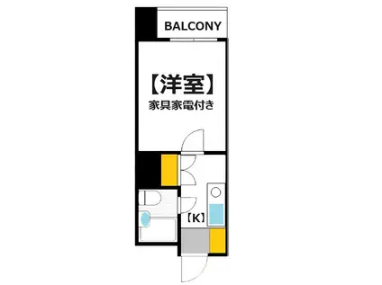 エイトバレー河原町(1K/10階)の間取り写真