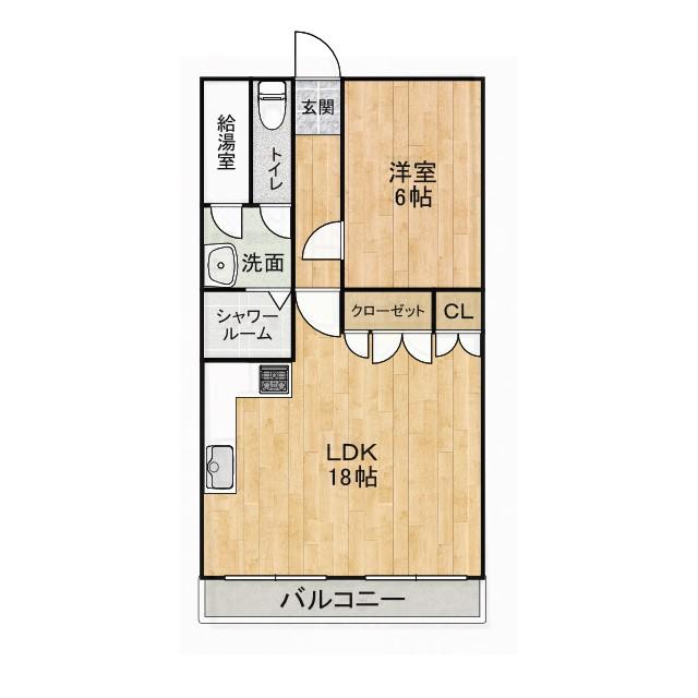 プレジデント沖野上(1LDK/8階)の間取り写真
