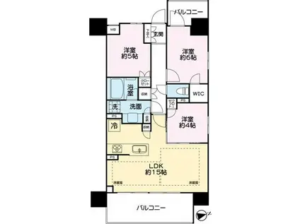 レーベン岐阜(3LDK/9階)の間取り写真