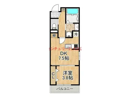 千島1丁目PJ(1DK/1階)の間取り写真