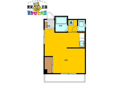 フラッグビルド(ワンルーム/4階)の間取り写真