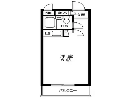 パレドール中野第2(ワンルーム/2階)の間取り写真