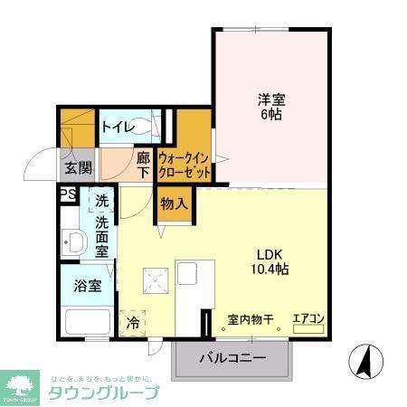 ベルフルール(1LDK/1階)の間取り写真