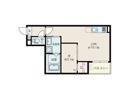 JACK SHOHOI(1LDK/1階)の間取り写真