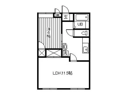 シャルマンコーポ(2DK/2階)の間取り写真