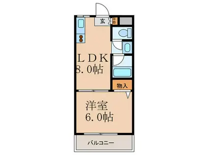 カーサ・ソレアード(1LDK/3階)の間取り写真