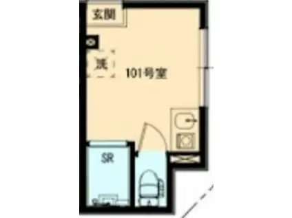 HOMEDAYS中野(ワンルーム/1階)の間取り写真