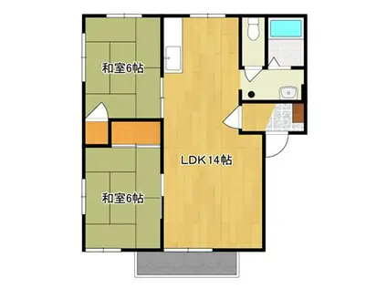 フレグランス保坂(2LDK/1階)の間取り写真