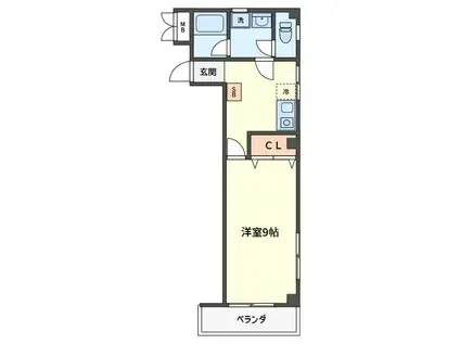 小泉ビル(1DK/4階)の間取り写真