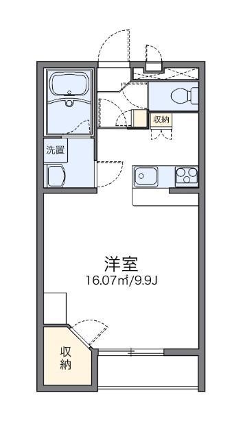 レオパレスメーテルベ(1K/2階)の間取り写真
