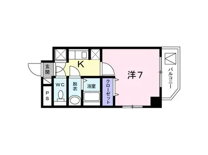 PALACIO用賀パラーシオ(1K/2階)の間取り写真
