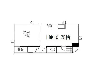 グランドハイツ(1LDK/1階)の間取り写真