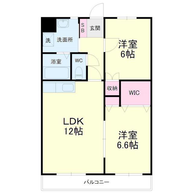 ブライトリー半田山(2LDK/1階)の間取り写真