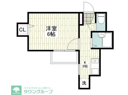 メゾン加藤II(1K/1階)の間取り写真