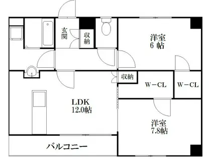 アイプレスおおまち(2SLDK/5階)の間取り写真