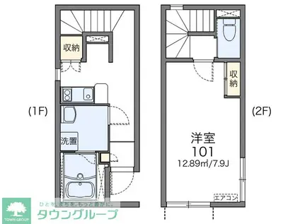 レオネクストすずII 47589(1K/1階)の間取り写真