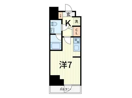 SQUARE CITY KANAMACHI(ワンルーム/3階)の間取り写真