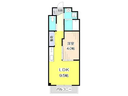 アクアマリン(1LDK/2階)の間取り写真