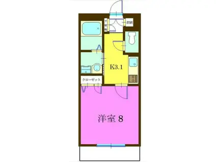 要町2丁目貸アパート(1K/1階)の間取り写真