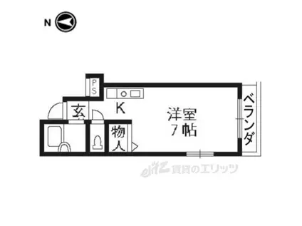 アークみささぎ(ワンルーム/4階)の間取り写真