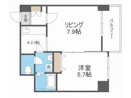 DAIYA VILLEGE菊水(1LDK/2階)の間取り写真