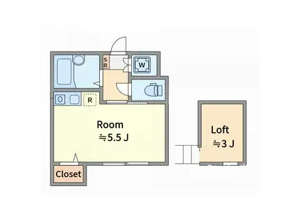 メゾン レーヴ 鷺宮(ワンルーム/2階)の間取り写真