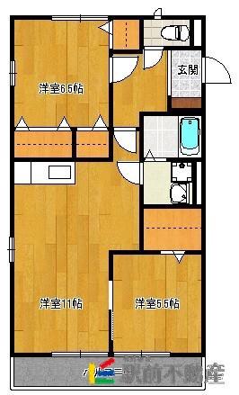 レトアウエスト(2LDK/2階)の間取り写真