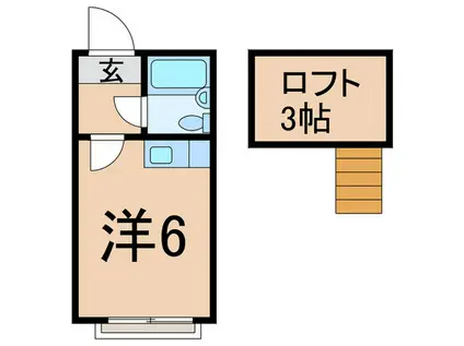 THE BEE HIVE(ワンルーム/1階)の間取り写真