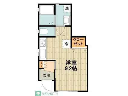 三鷹市下連雀4丁目(ワンルーム/1階)の間取り写真