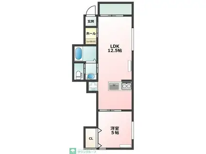 G BASE市川平田(1LDK/3階)の間取り写真