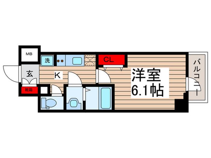 アーバンパーク南行徳レジデンス(1K/2階)の間取り写真