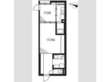 グランパセオ目黒大塚山(1LDK/B1階)の間取り写真