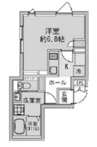 FABRIC蒲田ウエスト RESIDENCE(1K/5階)の間取り写真