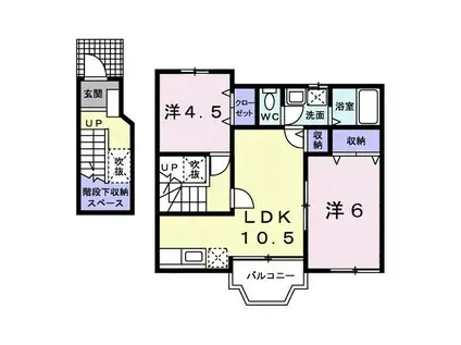 ベルフラワー(2LDK/2階)の間取り写真