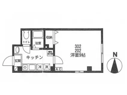 アパートメント両国緑(1K/2階)の間取り写真