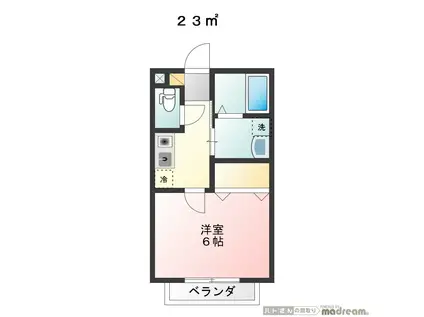 COSY(1K/1階)の間取り写真