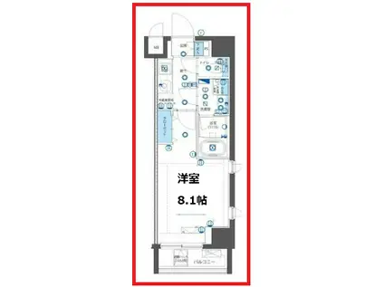 レグゼ綾瀬(1K/3階)の間取り写真