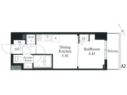 ラティエラ秋葉原(1DK/6階)の間取り写真