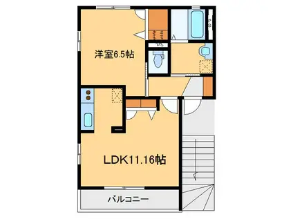 アイエーデル(1LDK/2階)の間取り写真