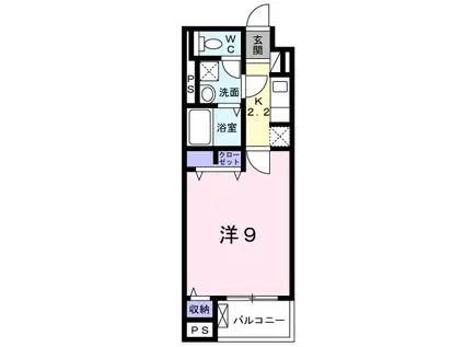 ＪＲ根岸線 根岸駅(神奈川) 徒歩5分 4階建 築6年(1K/1階)の間取り写真