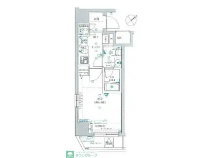 スパシエルクス横濱鶴見(1K/9階)の間取り写真