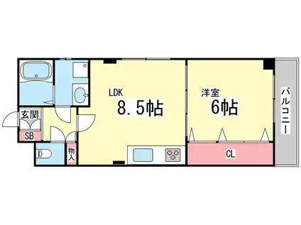 サンビルダー王子イースト(1LDK/3階)の間取り写真