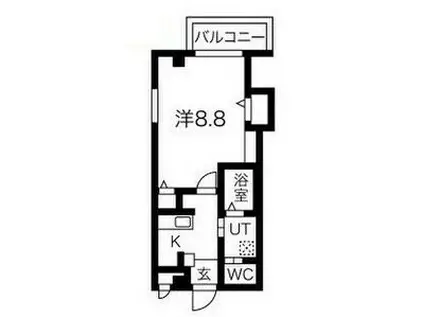 エヌエムスワサントセットウエスト(1K/2階)の間取り写真