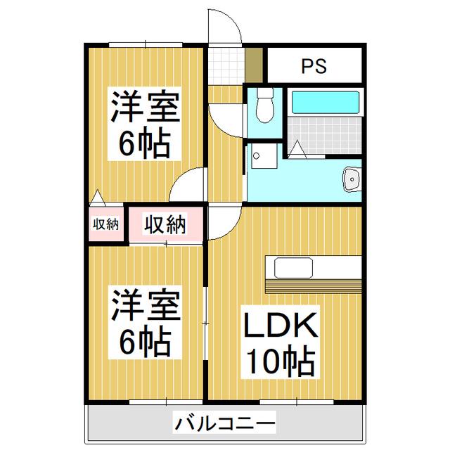 コスミック・イトウ(2LDK/3階)の間取り写真