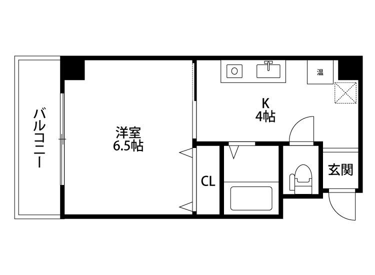 マンション アスカ(1K/5階)の間取り写真