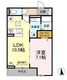 セレスティア東葛西Ⅱ(1LDK/1階)の間取り写真