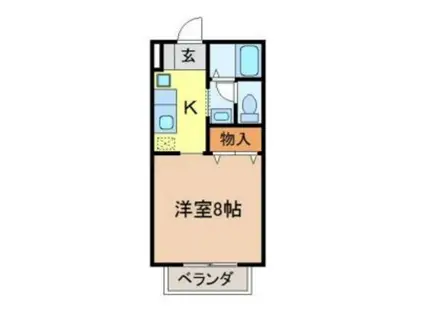 FUJI BASEII(1K/2階)の間取り写真