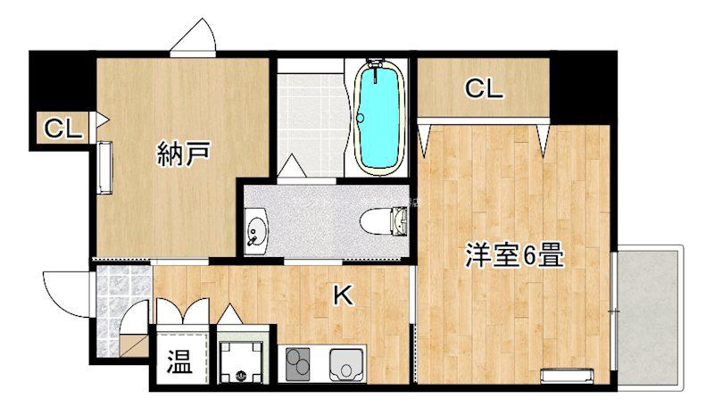 ディアコート宿屋町(2K/10階)の間取り写真